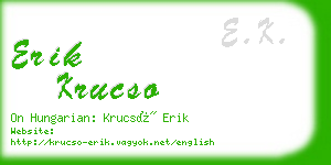 erik krucso business card